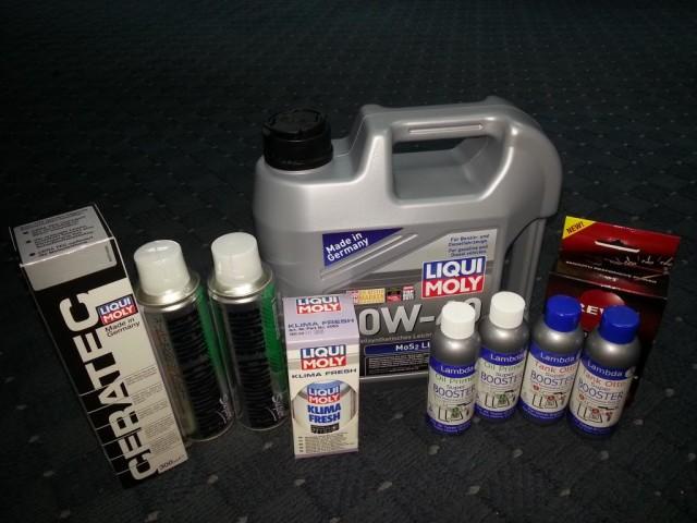 Моторное масло Liqui Moly в четырехлитровой упаковке и масляный фильтр