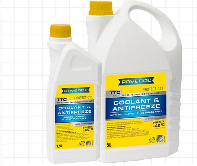 Желтая ОЖ фирмы Ravenol 