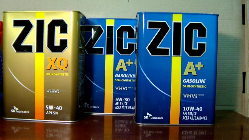Моторные масла Zic видов XQ и A+ Моторные масла Zic видов XQ и A+