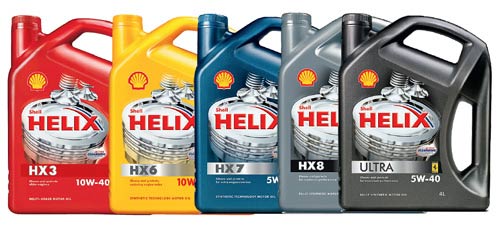 Пять видов смазывающего материала от производителя Shell