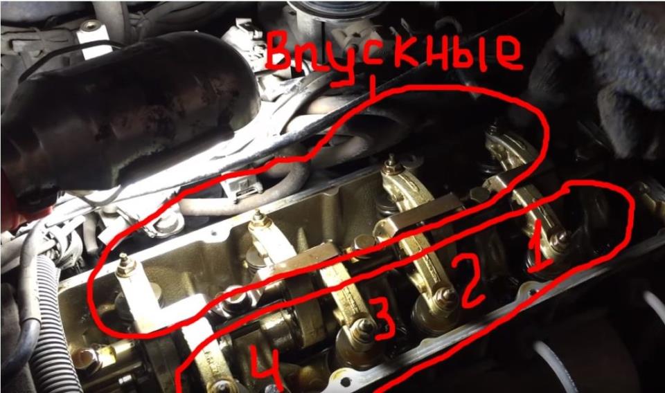 Расположение клапанов Рено Логан 1.4 8 клапанная