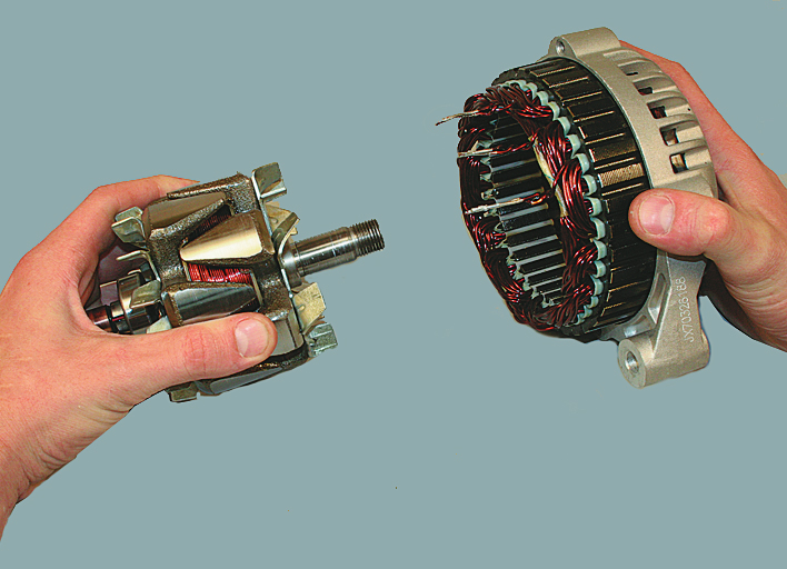 Демонтаж ротора из передней крышки