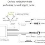 Схема для подключения ходовой оптики через реле