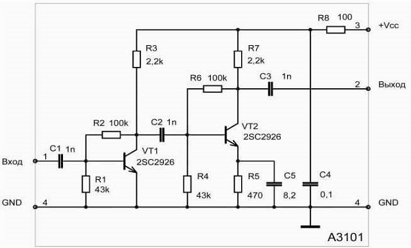 Схема самодельного прибора  Схема самодельного прибора