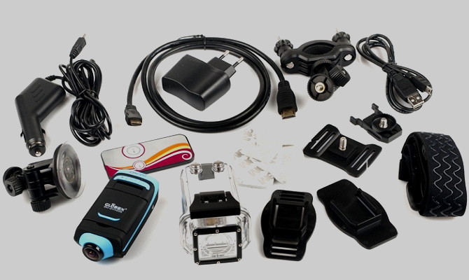 Полная комплектация регистратора на шлем Полная комплектация регистратора на шлем